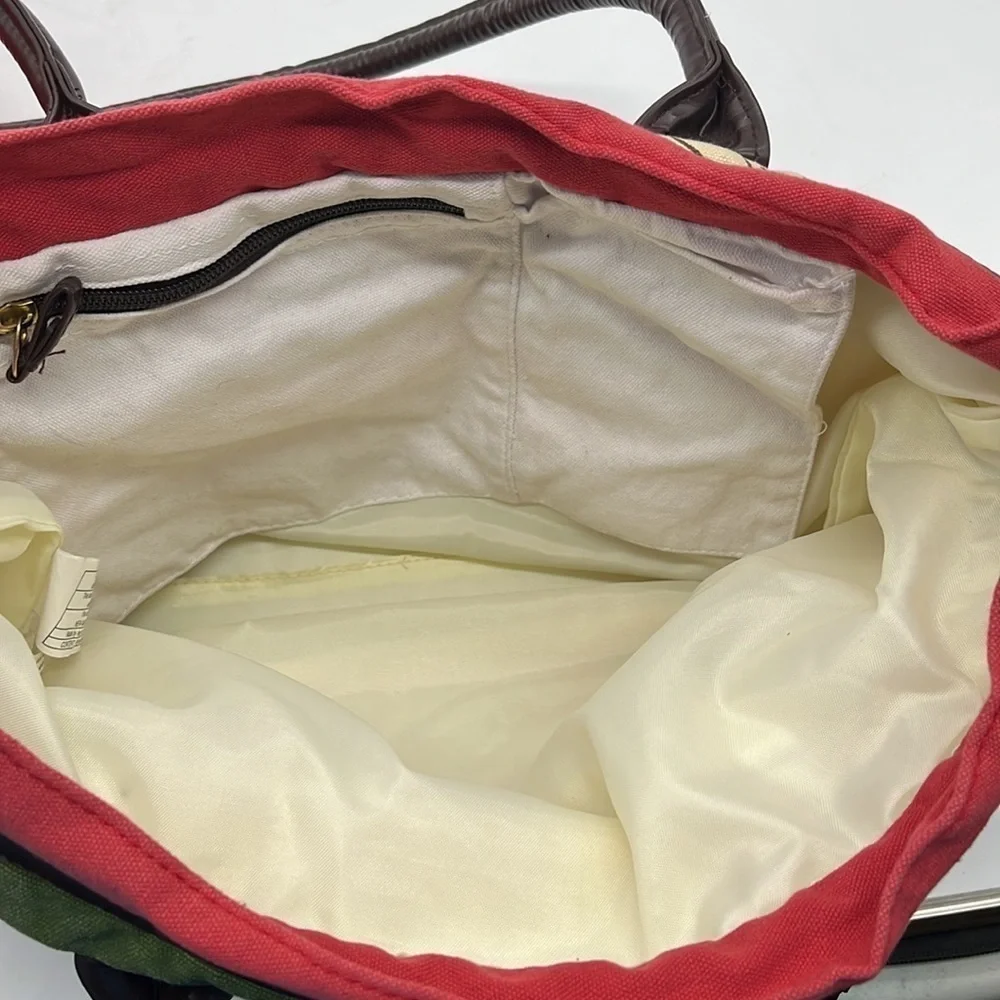 Knotpickers Knitting Tote Bag Floral Tote Bag With Leather Handles. TOT1788D